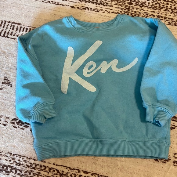 Show me your Mumu x Barbie Ken logo fleece crewneck sweatshirt 3T EUC blue - Picture 1 of 4